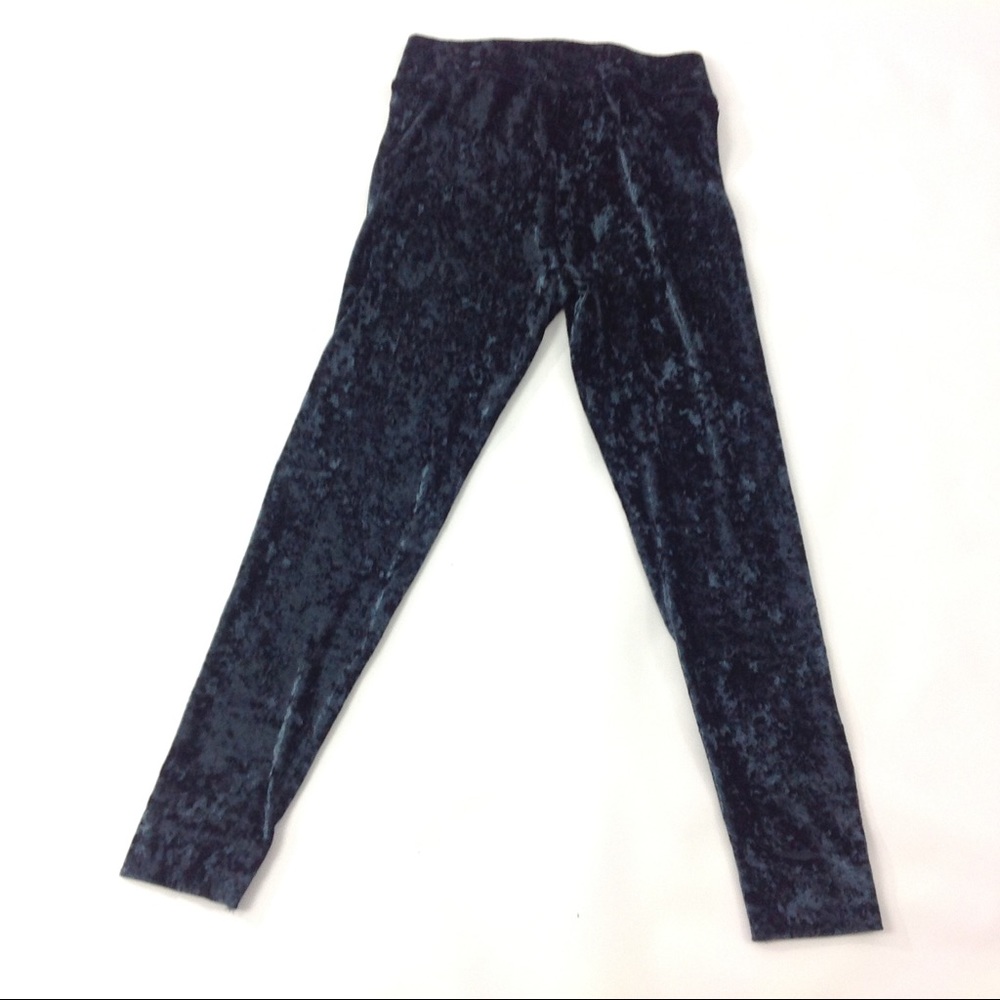 New Per Una Women Dark Teal Velour Leggings Size 8
